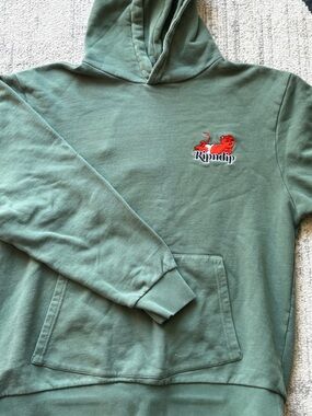 Ripndip Olive Green Hoodie with Black Logo Tag